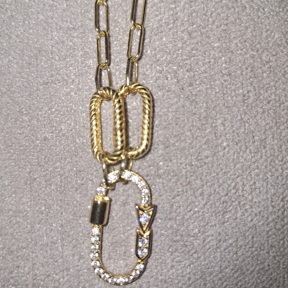 Gold and Silver Pendant Necklace